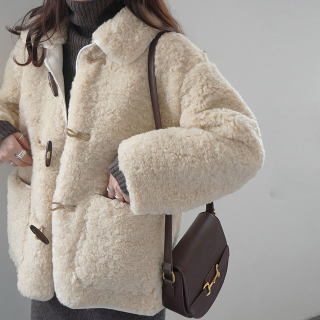 〈カフェシリーズ〉丈が選べる!もこもこガーリーコート(ショート丈)【moko-moko girly coat】