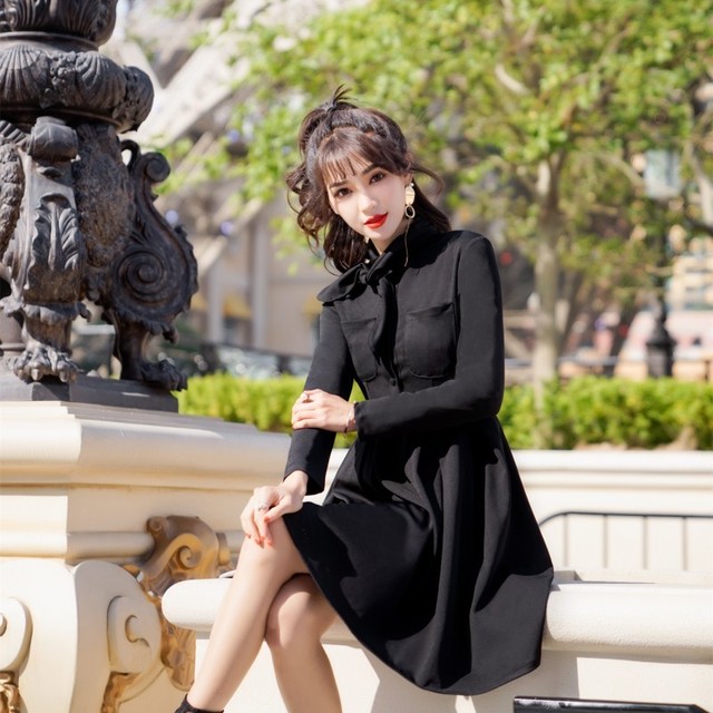 レディライク リボンタイ付きフレアワンピース 20代 30代 Shop Daiv これから可愛くなるあなたのために