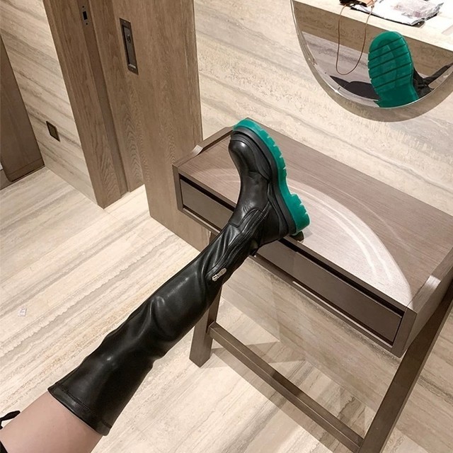【1点のみ即納】green sole long boots
