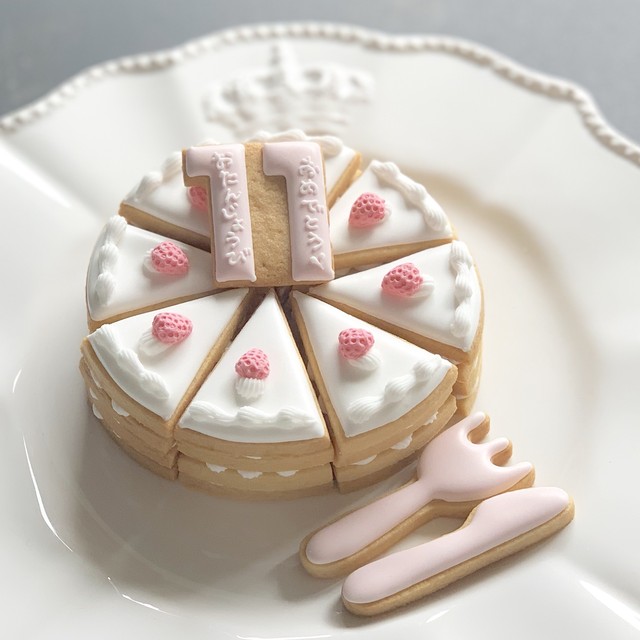 4月納品 誕生日ケーキセット 数字2桁タイプ お菓子とパンの自宅工房 Pori Cookie