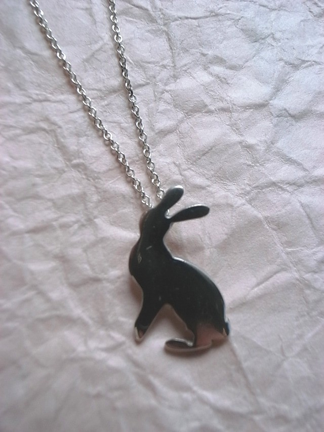 うさぎネックレス Halca ハルカ ハンドメイドジュエリー シルバー ゴールド