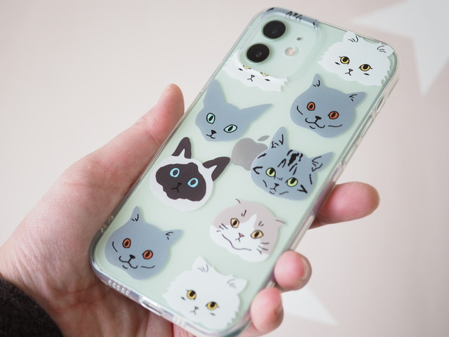 受注制作 Iphone普通サイズ 洋猫さんのソフトケース Uv印刷 ヌイグルミ制作室ビアンカ