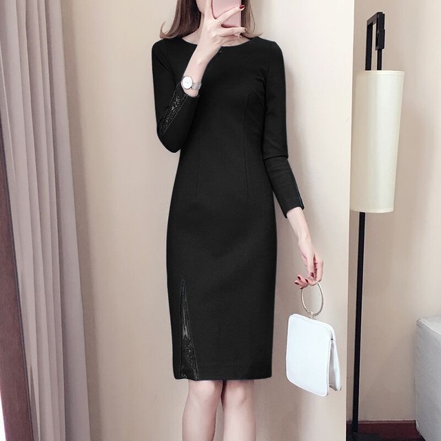 全2色 秋冬 スリムパラグラフレース ワンピース ワンピースドレス フォーマルワンピース パーティー ワンピース レディース 大きいサイズ レディースセレクトショップcarina