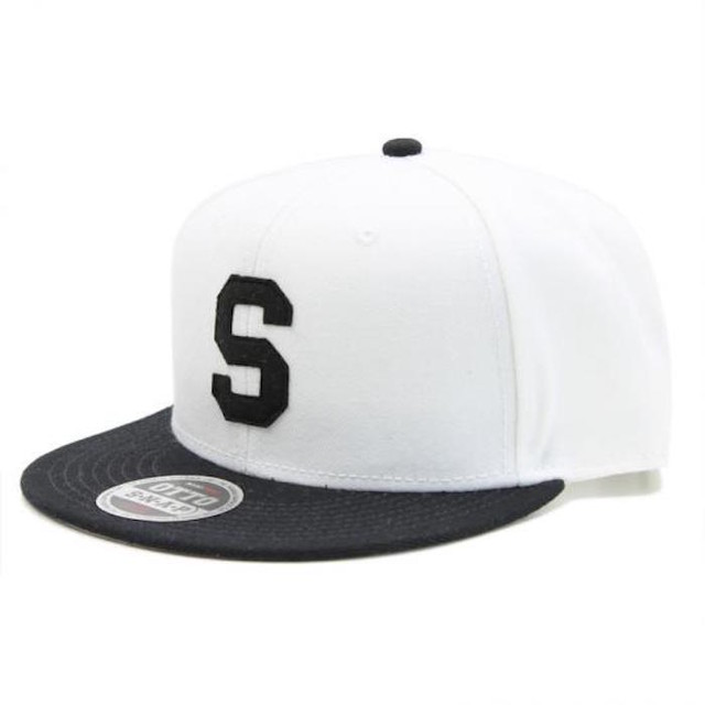 LETTER SNAPBACK CAP #BLACK X WHITE