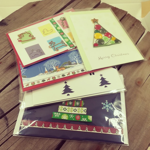 クリスマスカード はがきサイズ アソート3枚セット Aim S Handmade