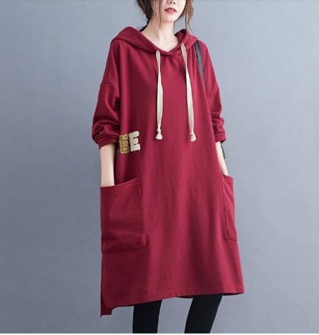 ミニワンピース パーカーワンピース 大きいサイズ 春 夏 ワンピース 長袖 パーカー レディース ミニワンピース パーカーワンピース 大きいサイズ 春 夏 ワンピース ロング 長袖 パーカー Leaflower 001 リーフラワー レディースファッション専門店