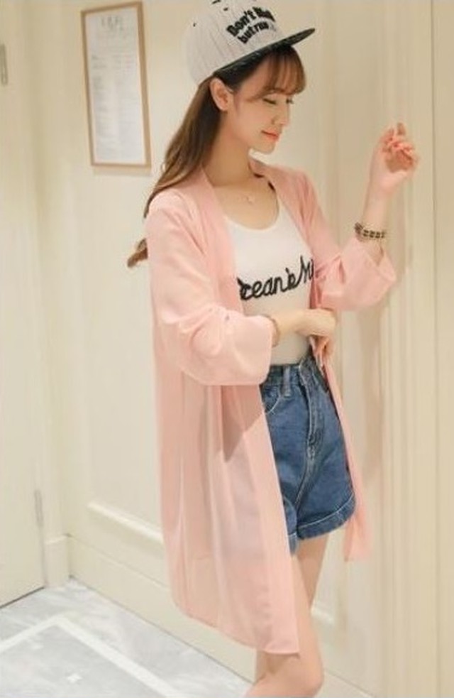 ロングカーディガン レディース 夏 ９分袖 花柄 カーディガン レディース リゾートファッション ハワイ グアム 沖縄 海外旅行 韓国の可愛い レディースアパレルのセレクトショップ Kilalion キラリオン