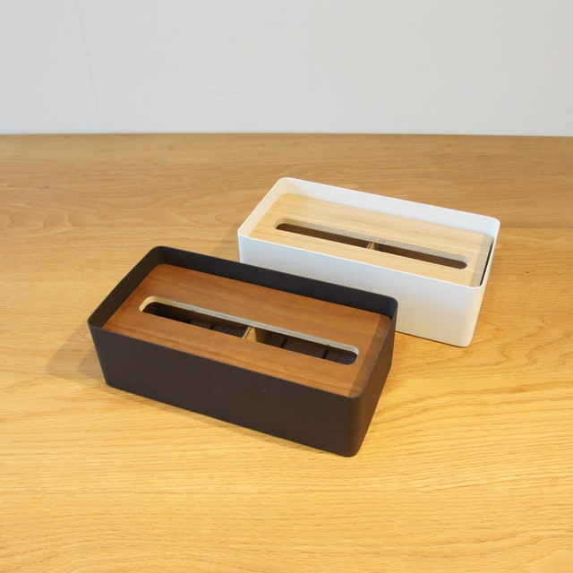 Yamazaki 山崎実業 Rin リン 蓋付きティッシュケース L ブラック ホワイト ライフスタイルストア En