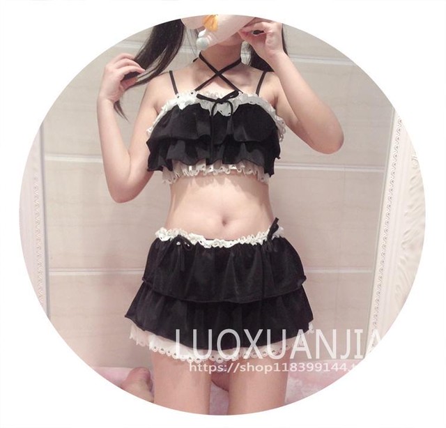 Black Ghost 暗黒系 かわいい ファション ゴスロリ ゴシックファション ブラックファション ゆめかわいい ロリータ サマー水着 ブレストレースビキニ 大人ガーリー スウィート キュート カジュアル 夏物 ゆめかわ Lolita Black Ghost