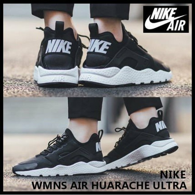 エアハラチ ナイキ スニーカー レディース Nike Air Huarache Run Ultra ブラック 海外正規品 Nike 168 World Ships