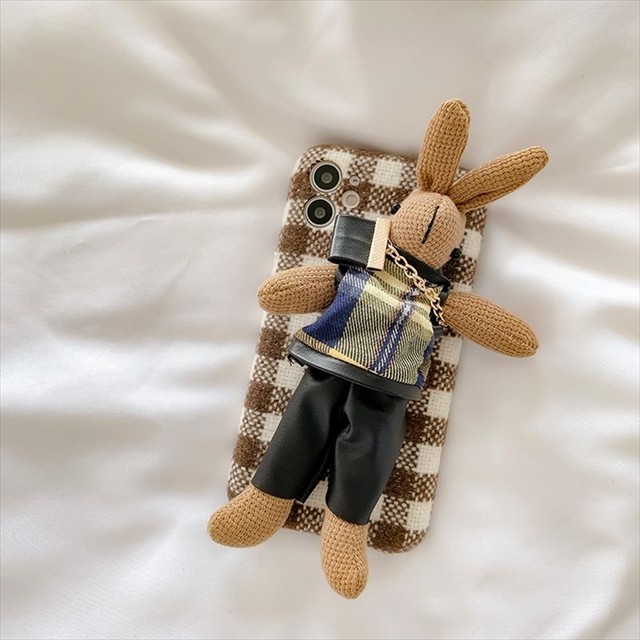 Iphoneケース ウサギ ぬいぐるみケース 12 12pro 12promax 12mini 11 11pro 11promax チェック柄 可愛い 兎 うさぎ テディケース 可愛い レディース 携帯カバー 携帯ケース スマホケース スマホカバー 取寄 発送目安14 21日営業日 Laff Store 会社情報 納期の