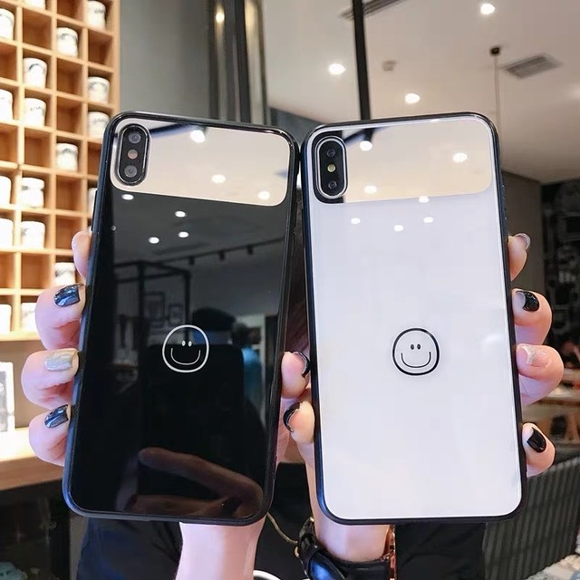 ニコちゃん ミラー付き Iphoneケース スマホケース スマホカバー アイフォンケース Iphonex Iphonexr スマイリー 鏡 Ashop Iphoneケース アクセサリー ファッション