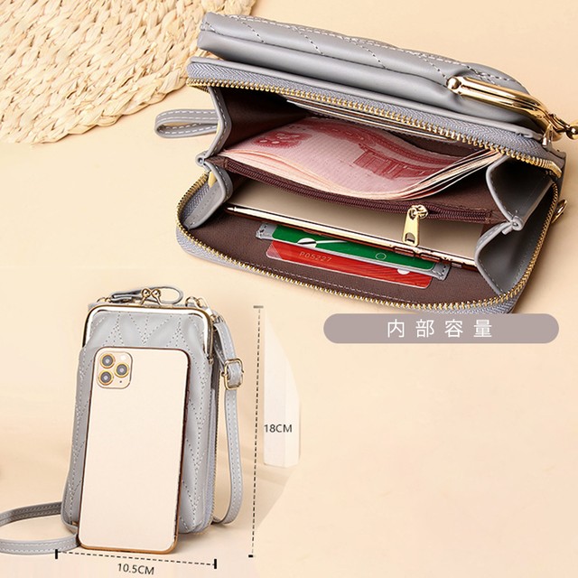 ミニポシェット スマホケース ウォレットバッグ スマホショルダーバッグ レディース 縦型 財布 シンプル ミニポーチ カード収納 サブバッグ ネット通販 購入 激安 10代 代 30代 40代 春 夏 秋 冬 Roprot ロプロット ファッション レディースアパレル販売