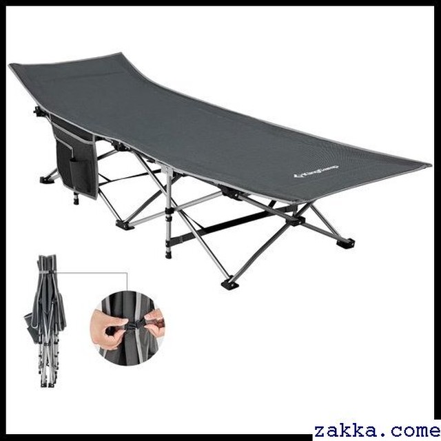 Kingcamp 収納袋付き ポータブル コンパクト 安定性抜群 丈夫 スチール製 多色 最新版 普通版 ワンタッチ 簡易 キャンピングベッド アウトドア 式 折りたたみ レジャーベッド マイカー ベッド 用 キャンプ ワイド コット 63 Kkk