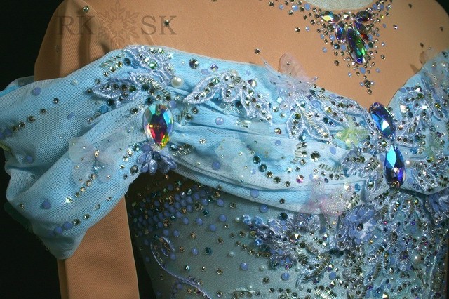 サンプル展示品 ご購入は出来ません フィギュアスケート 大会用 衣装 コスチュームサンプル シンデレラ Rk Sk