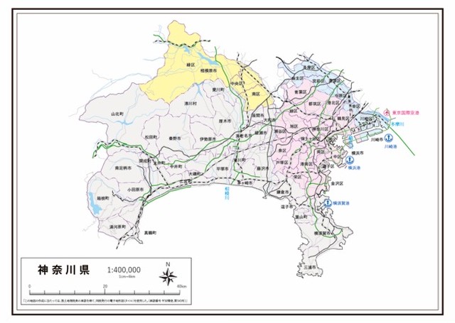 P8神奈川県 全情報 空港 港湾 K Kanagawa P8 楽地図 日本全国の白地図ショップ