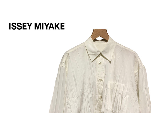 Issey Miyake しわ加工 プリーツ シャツ イッセイミヤケ ポリ縮絨 Sirchive