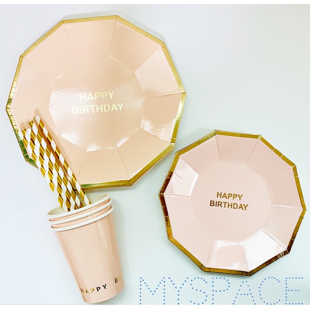 即納 Hbdロゴ テーブルセット ピンク 誕生日 パーティー ピクニック Myspace