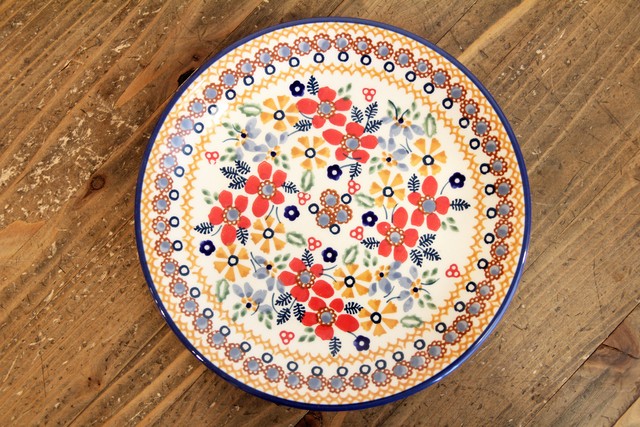 Sale ポーランド食器 ポーリッシュポタリー プレートs ケーキプレート 17cm 花柄 クラシック News Stand Satake