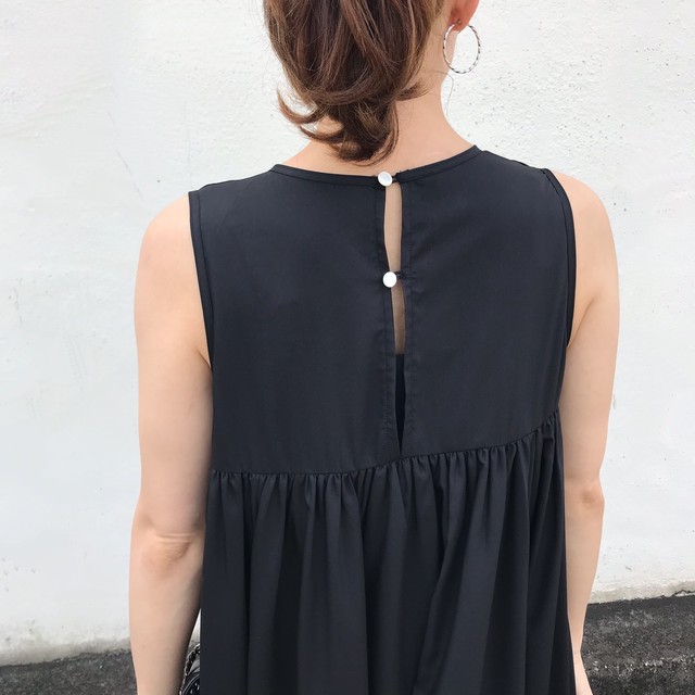 ギャザーマキシワンピース Tinoir