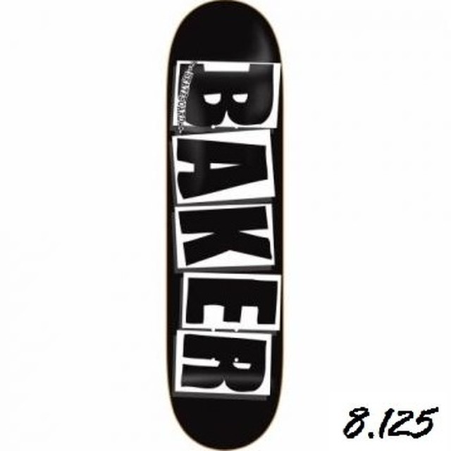 Baker Skateboards Brand Logo Deck Black White 8 125 X 31 5インチ ベイカー ベーカー スケートボード ブランド ロゴ デッキ ブラック ホワイト 8 125インチ Pretzels Skateboard And Culture