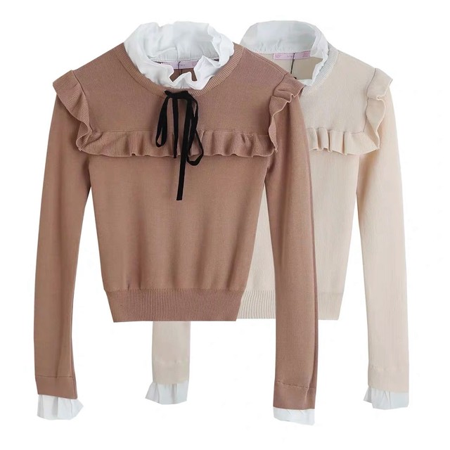 square collar knit