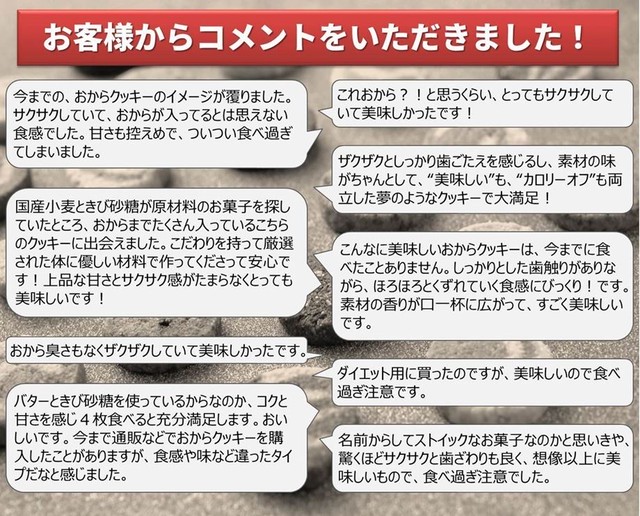 商品説明 無添加 手作り おから クッキー Tofu Biscuit 無添加手作り焼菓子工房 Candy Smile