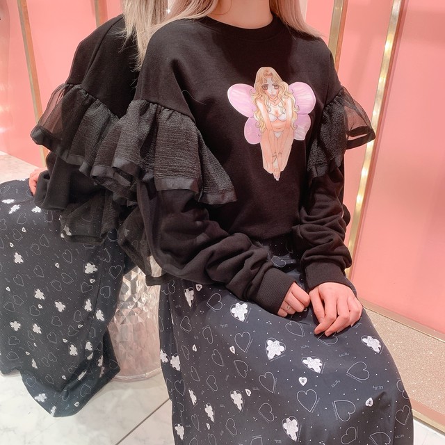 安野モヨコ Lillilly のりこフリルスウェットトップス Lillilly Shop