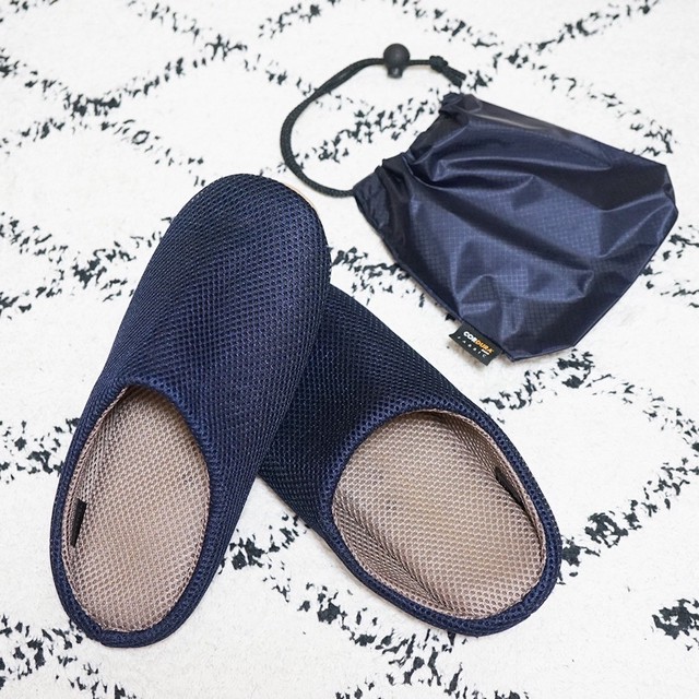 シーアンドケイ リフレソール たびっ子 磁気治療器 ルームシューズ フリーサイズ 銅板で抗菌 消臭 磁気で血行促進 メッシュ加工で通気性抜群 ネイビー Crux クラックス 公式