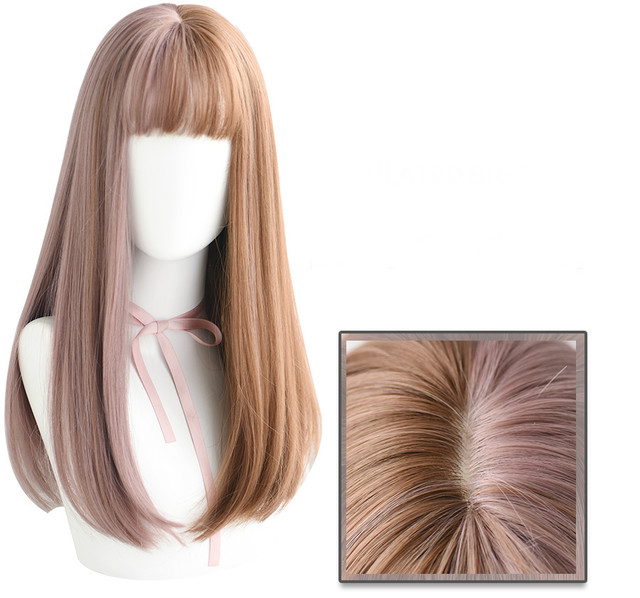 国内発送 W006 ツートンカラーロングウィッグ ロングウィッグ ウィッグ ツートンカラー ロリータ ゴスロリ Happycheek