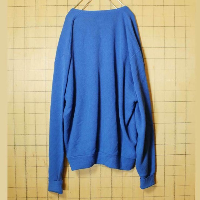 80s Usa製 Izod ラコステ Lacoste カーディガン アクリル ニット ブルー メンズxl ビッグサイズ aw67 古着屋ataco Garage