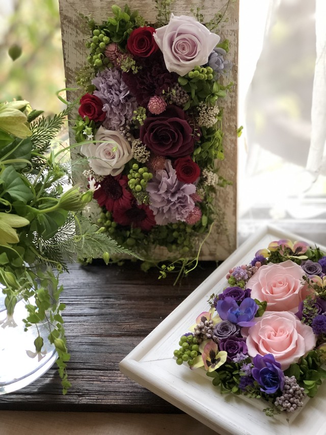 プリザーブドフラワー 壁掛け Hanarino