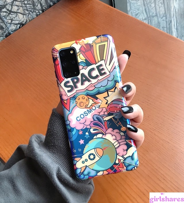 Space 宇宙 キャラクター Galaxy S Plusケース ソフト かわいい ギャラクシーsカバー 個性的 韓国芸能人愛用 スマホケース 新作 Girlshares