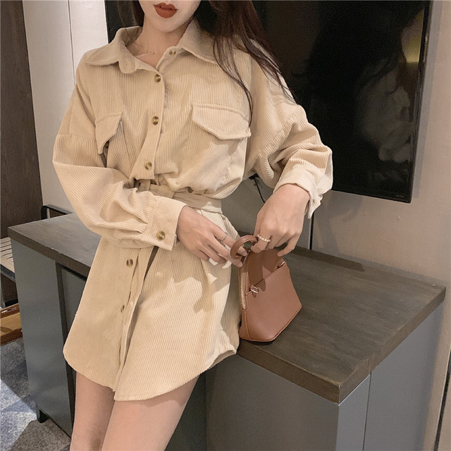 ワントーンコーデ シャツジャケット ナチュラルカラー ウエストマーク ウエストベルト ロング丈 シャツ ジャケット レディース シャツワンピース シンプル カジュアル ガーリー フェミニン きれいめ 着やせ 体型カバー 韓国 オルチャン 韓国ファッション 新作 秋冬 秋 冬