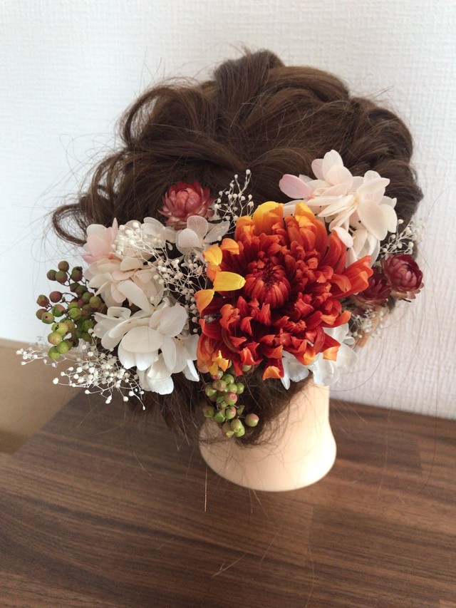 プリザーブドフラワーヘアパーツ Flowershower