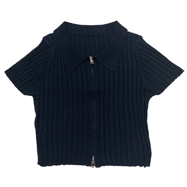 【Select】Cropped Zipper Tee