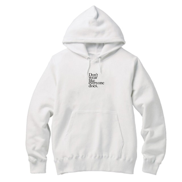 【Cat & Parfum】Don't wear like everyone does. Embroidery Logo Cotton Hoodie