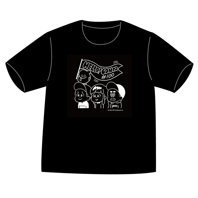 ハローコンタ 1巻 出版記念Tシャツ(ブラック)