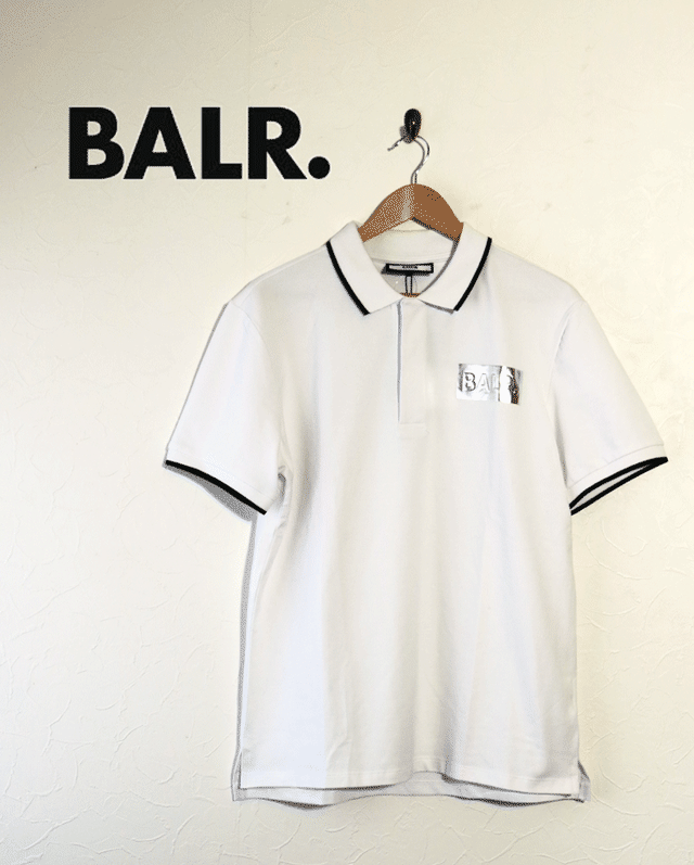 Balr ボーラー 半袖ポロシャツ ホワイト ラグジュアリーファッションブランド サッカー スポーティ サイズxxl Plusten