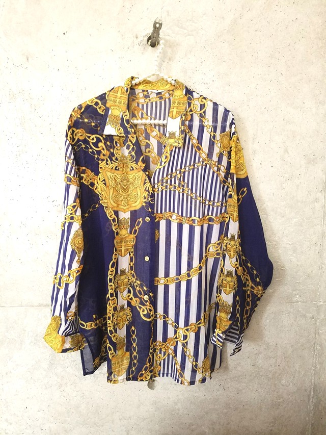 スカーフ柄シャツ Used Jive