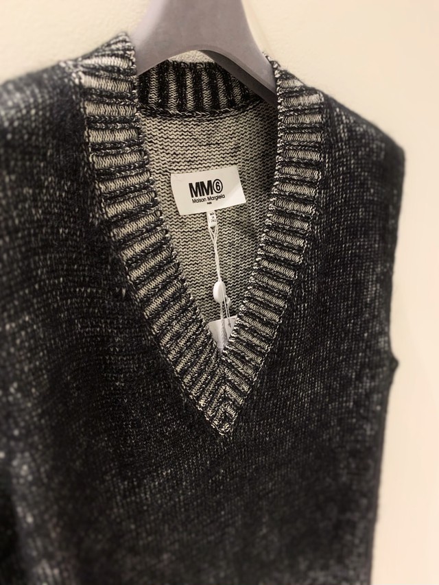 aw Mm6 Maison Margiela エムエム6 メゾン マルジェラ Vネックモヘヤ混ニットワンピース S52ct0543 S Anne Canalcity On Line