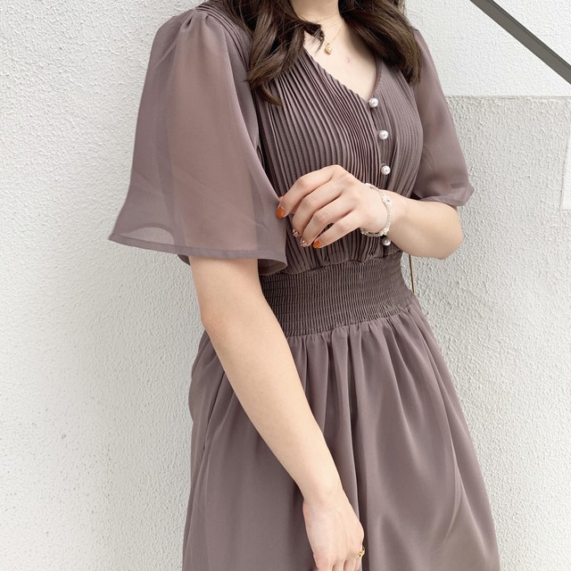 フレアスリーブお上品ワンピース Every Very Niceclaup