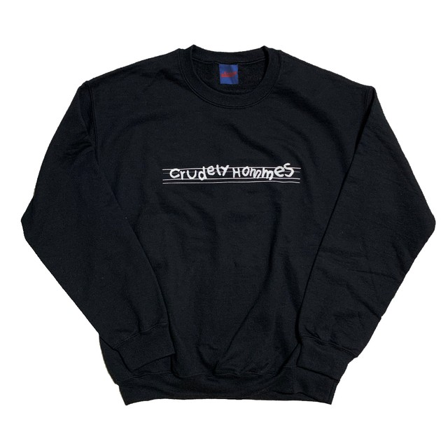 【Crudely Hommes】English Note Logo Crew-Neck Sweat
