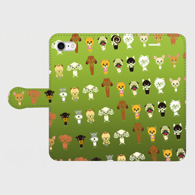 Iphone7手帳型スマホケース Dogpad