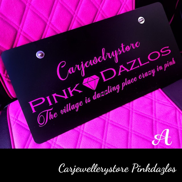 撮影用ナンバープレート ブラック ピンク Pinkdazlos公式ストア