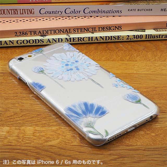 透明スマホケース Iphone 11pro Max 11 Xr Xsmax 8plus 7plus 6plus 6splus 用 花々ブルー 側面印刷無 かわいい青や水色の花柄アイフォンケース カバー Cloth Tree