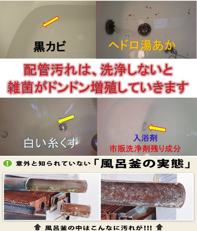 プロの業者も認める洗浄力 業務用 風呂釜配管 洗浄剤 ｓセット Clean Partner Shop