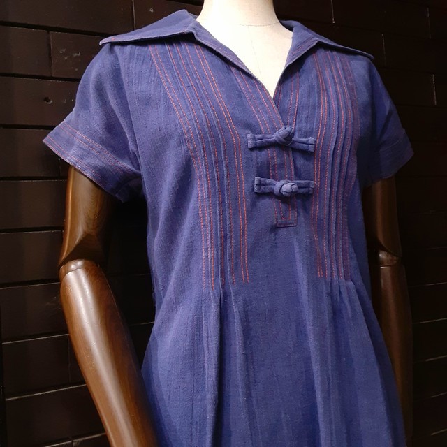 Denim China Mini Dress デニムチャイナボタンワンピース Small Change ヴィンテージ 古着 Smallchange スモールチェンジ