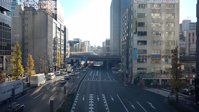 Hd動画素材sbs005 東京 新橋 15号線 東海道新幹線 山手線 Sampling Air Japan