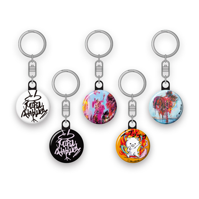 5個セットでお得 もりジナル缶バッジキーホルダー セット 森はるかwebshop